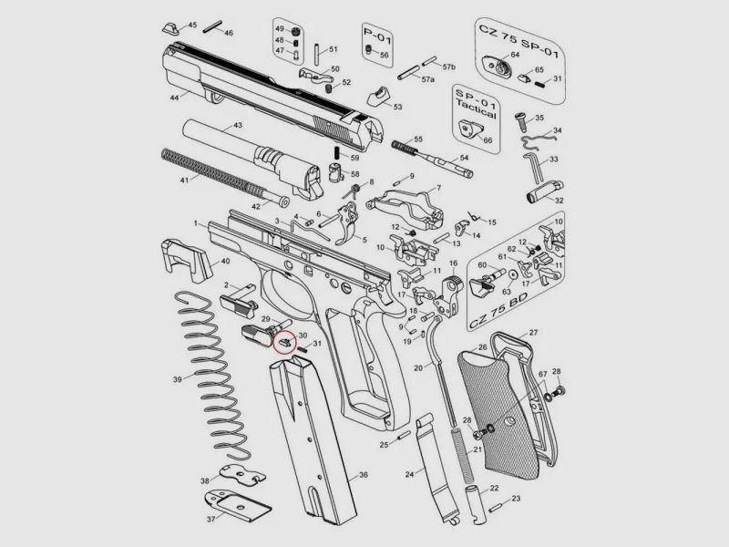 Linker Sicherungsstift für CZ75 / Shadow II, Bild 3 von 3