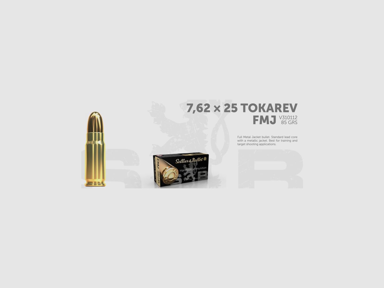 7,62x25MM (TOKAREV) SELLIER & BELLOT (DOOS VAN 50 PATRONEN) 50GR 3,3G