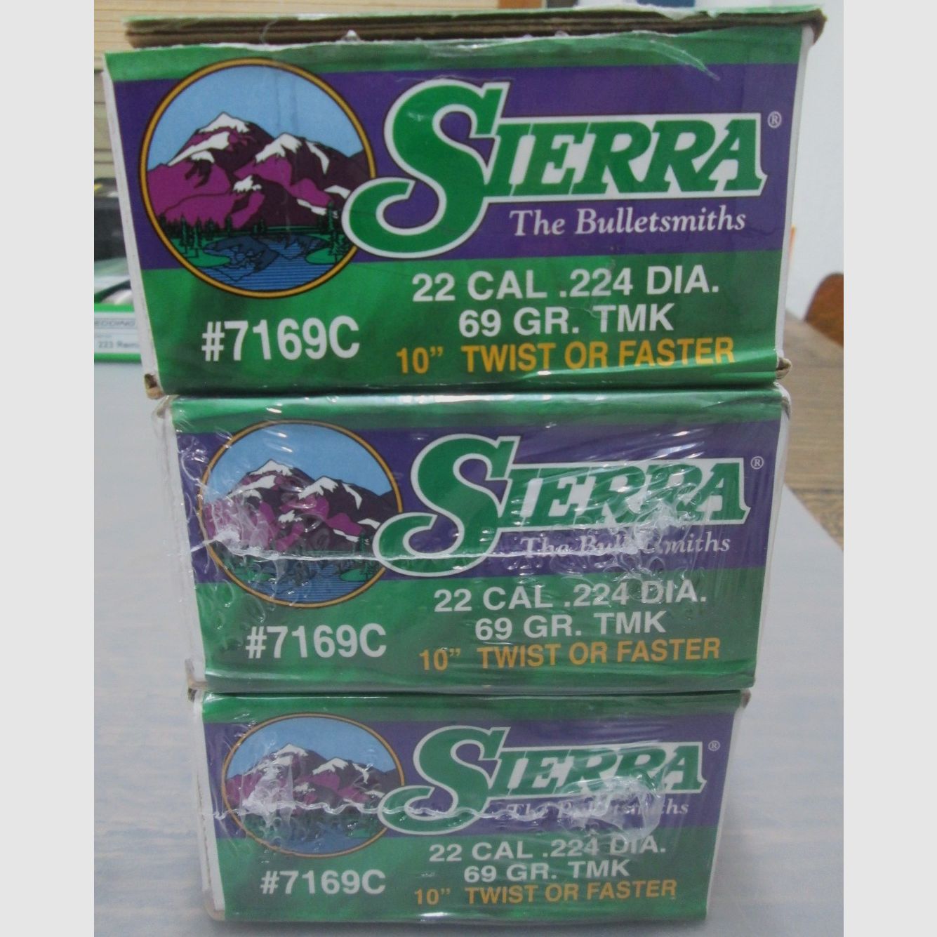 Sierra SIERRA Matchking 22CAL .224 DIA 69 Grain TMK 1300 pcs. 1 lot, image 1 of 2