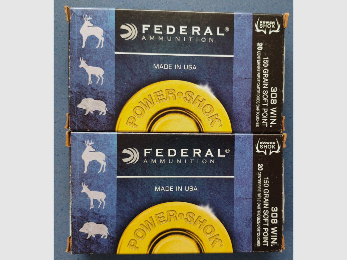 Federal Power Shok .308Win. 150 grain