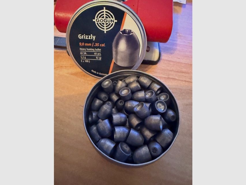 Go Gun Grizzly 9,00 mm / .35 cal 5 Dosen a 60 Stück (300 Schuß)