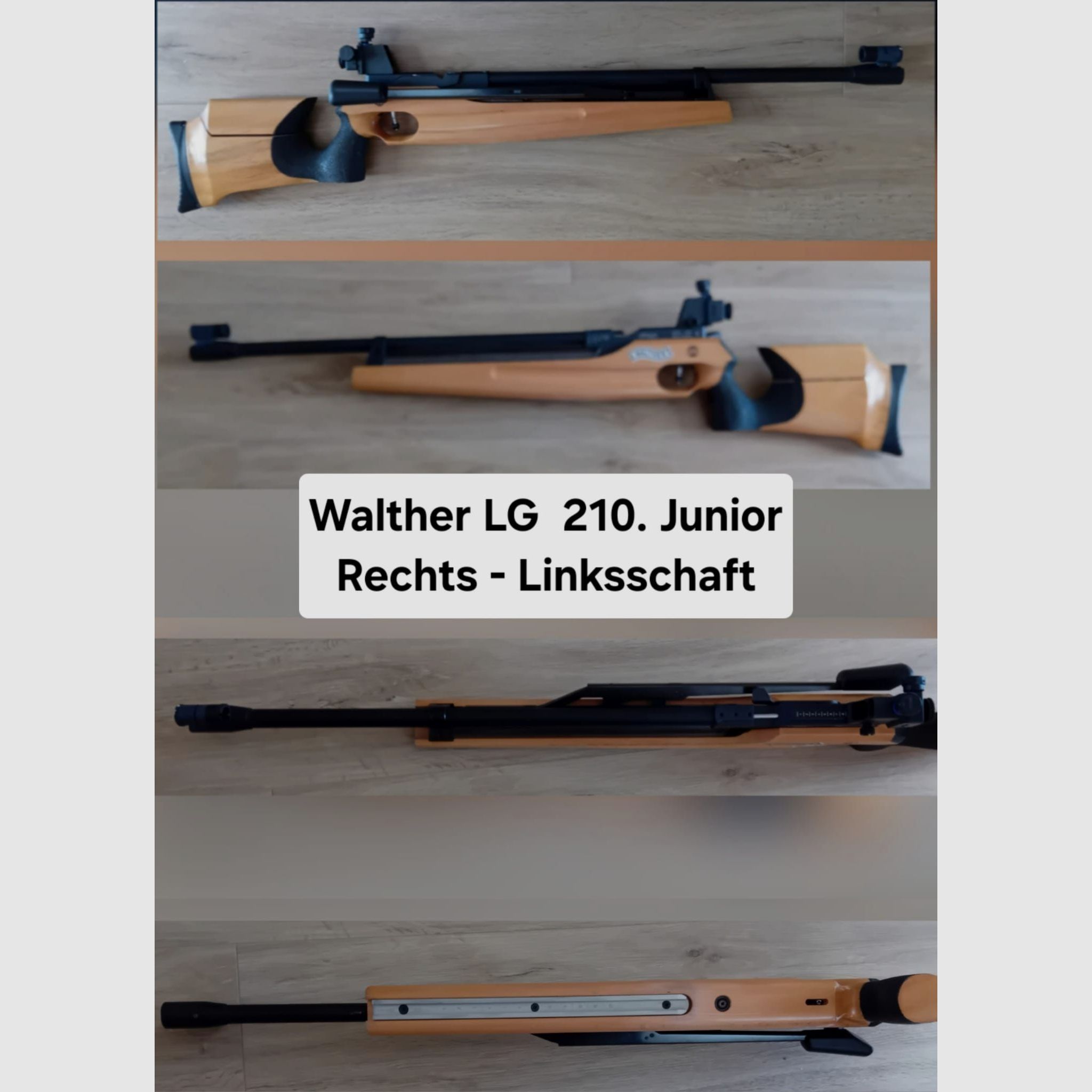 Walther LG 210 JUNIOR right - left stock
