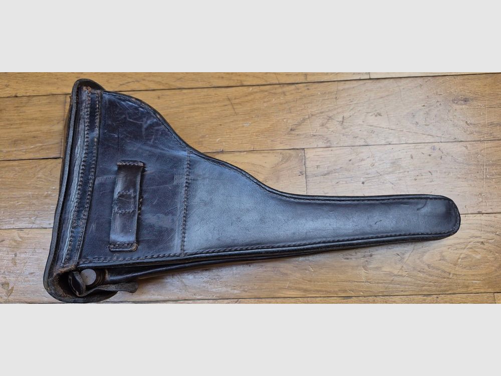 Sehr schönes Holster für die Pistole Luger P08 lang, auch Artillerie genannt – Hergestellt von MÜLHENFELD & CO in BARMEN im Jahr 1915 – Holster des 1. Typs komplett mit seinen Werkzeugen – Sehr schönes Leder in TBE und weich – Noch braun (selten) – Nominativ und zugewiesen an F.A.R 58 – Frühes und wunderschönes Stück in TBE++FAR, Bild 21 von 22