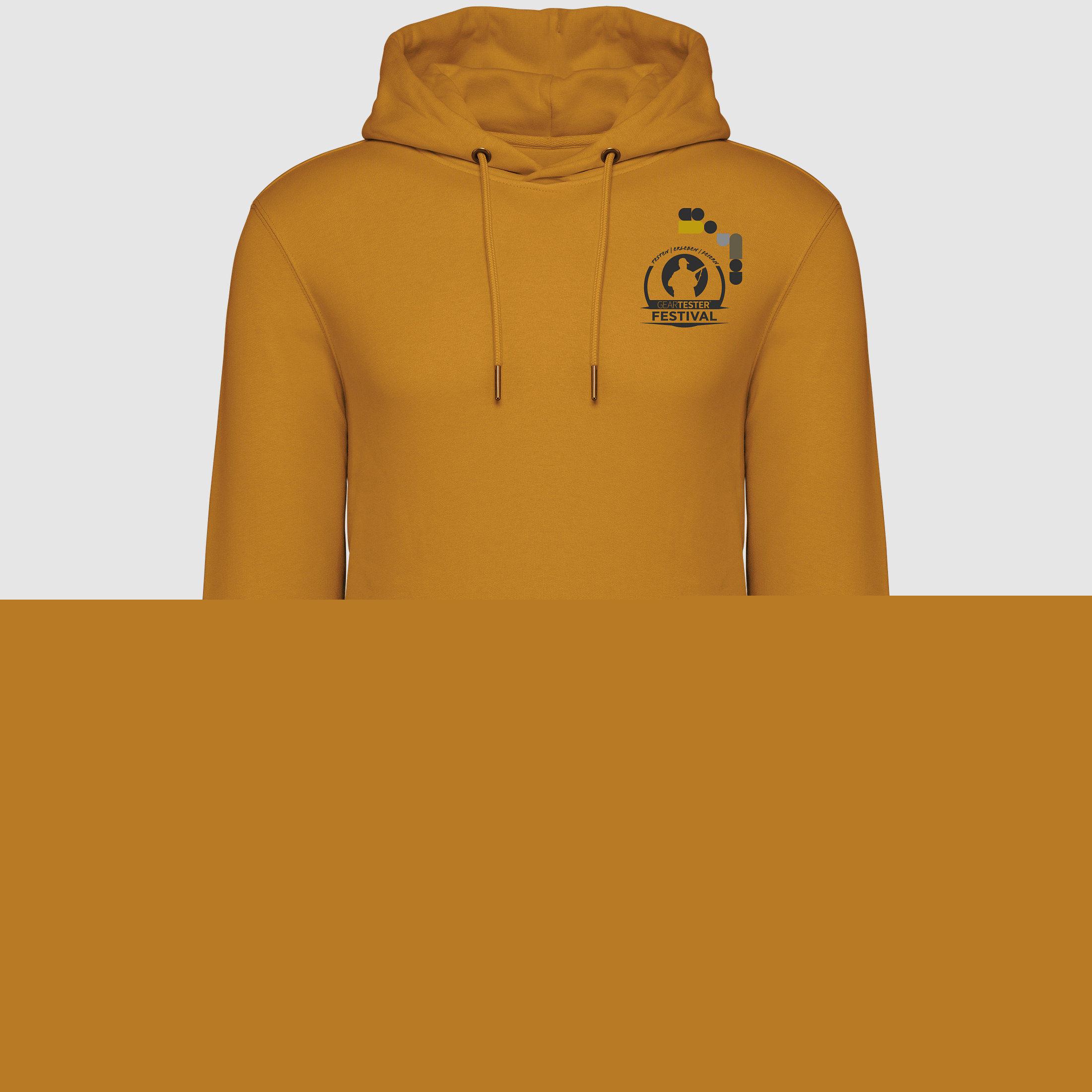 Geartester Festival Bio Hoodie, kleines Logo