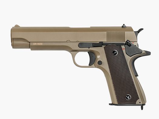 CYMA CM.123S AEP '1911' REPLICA, TAN, S-Line with JEFFTRON Mosfet MICRO