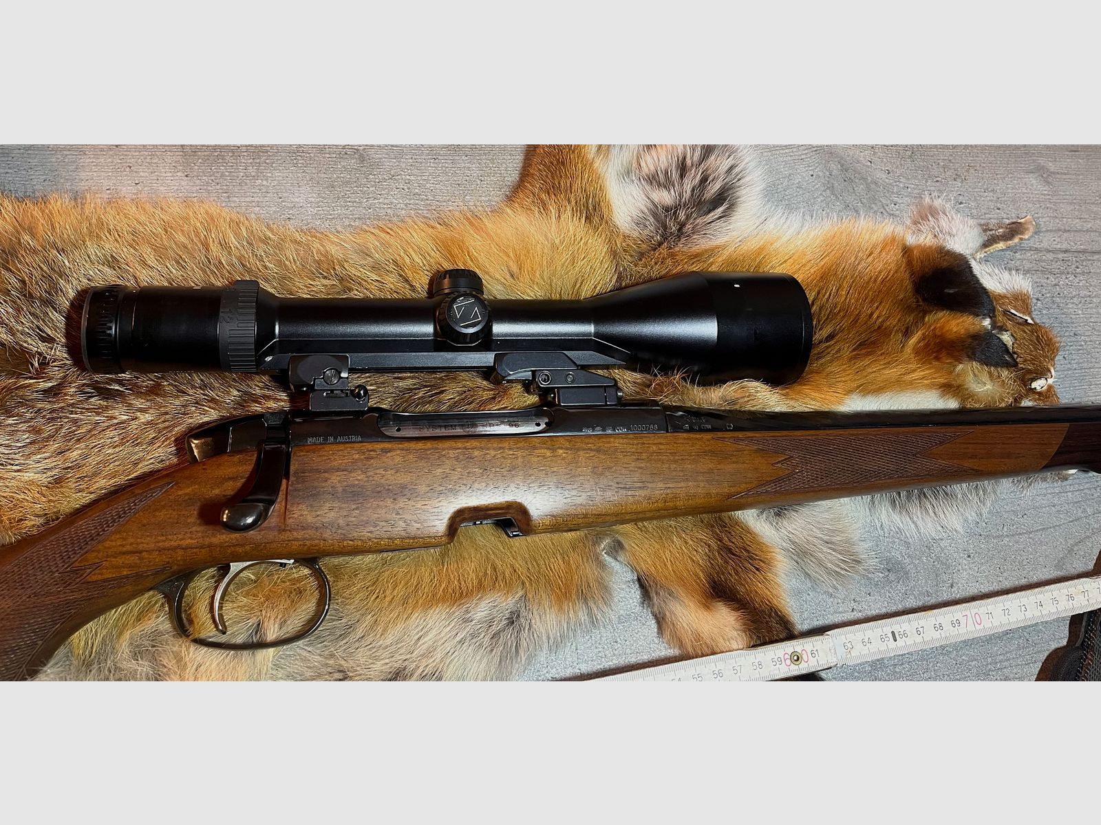 Steyr Mannlicher SBS 7x64, Zeiss Diavari VM 3-12x56 gwint na lufcie M14
