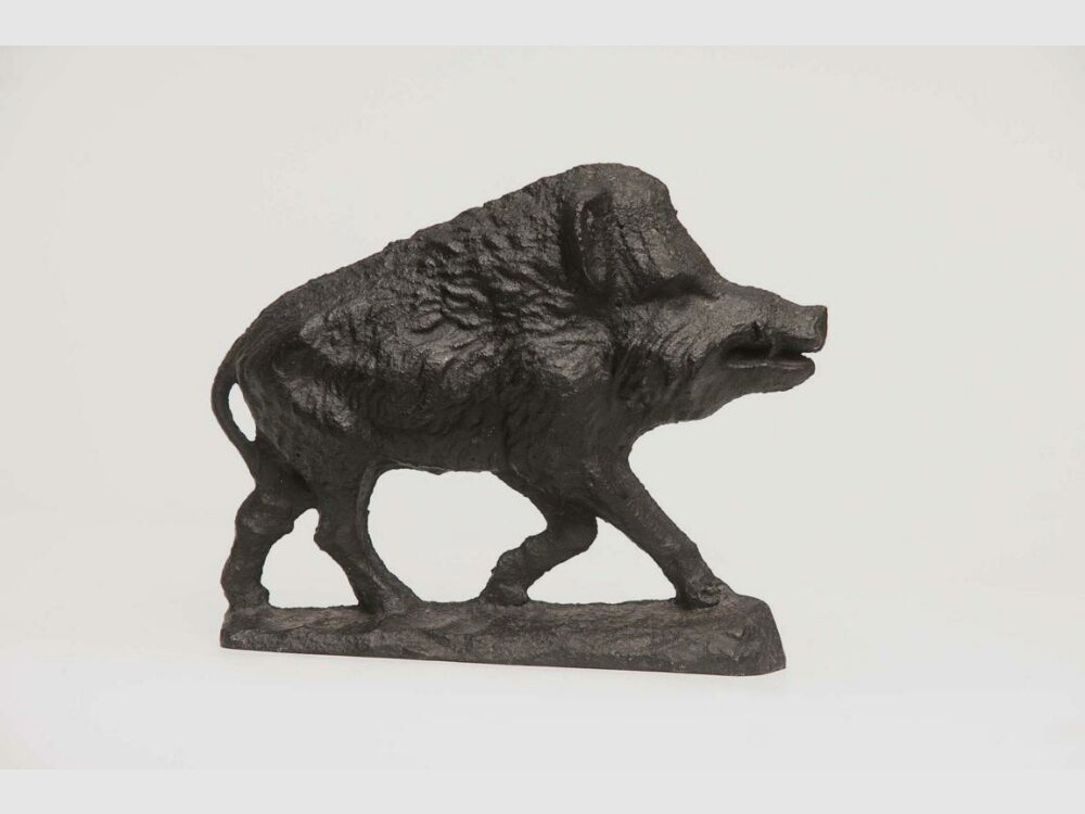 Keiler Kunstguss Jagdschmuck Deko klein