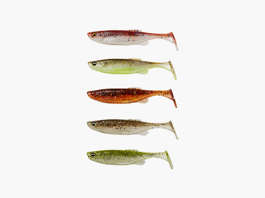 Savage gear Fat minnow T-tail – 7,5CM – 5G – 5PK – Clear water mix