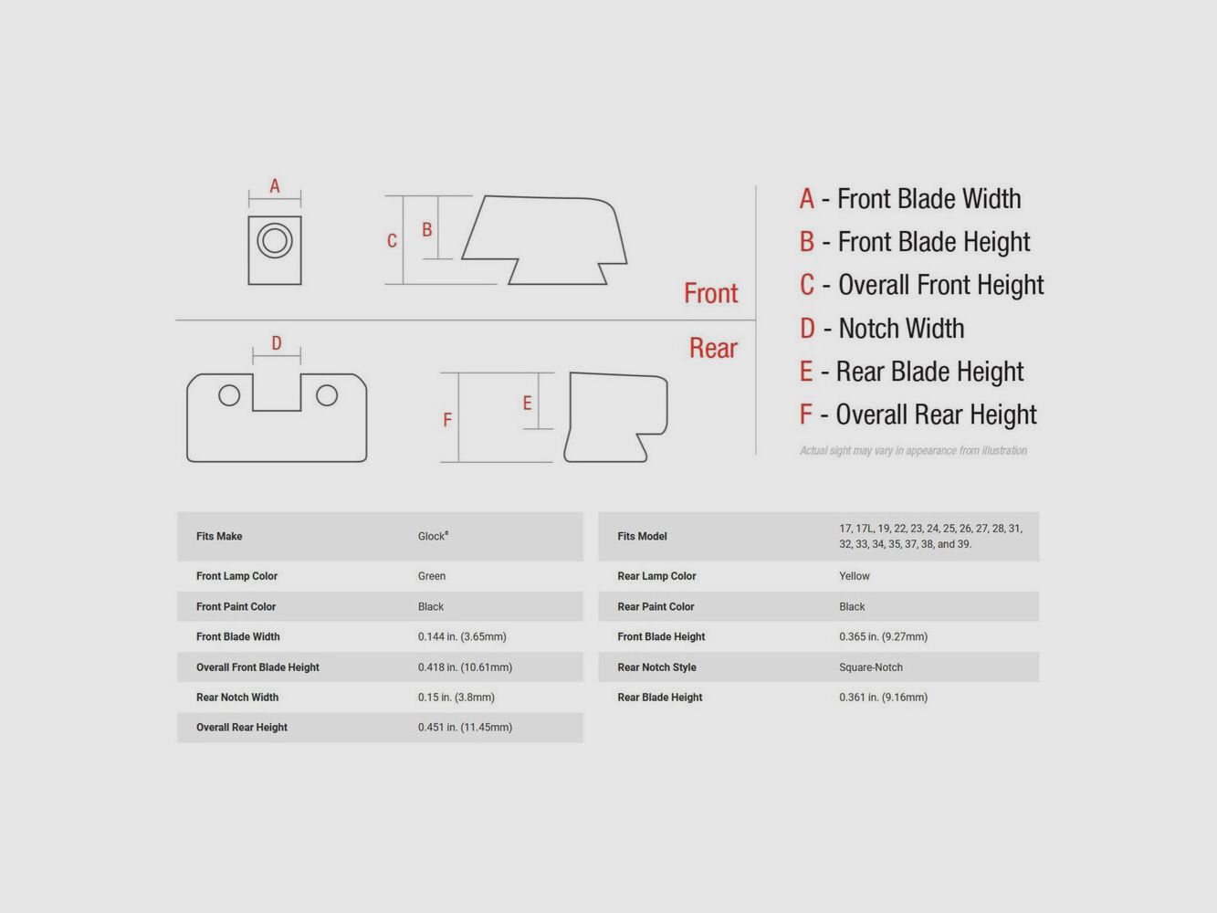 Trijicon N-Sight B&T Yellow/Green Glock Supp