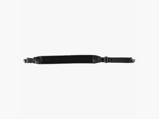 Cinghia per fucile in neoprene nera con occhielli per cinghia