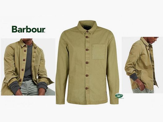 BARBOUR Kurtka Overshirt Prana Bawełna Kolor Szałwia