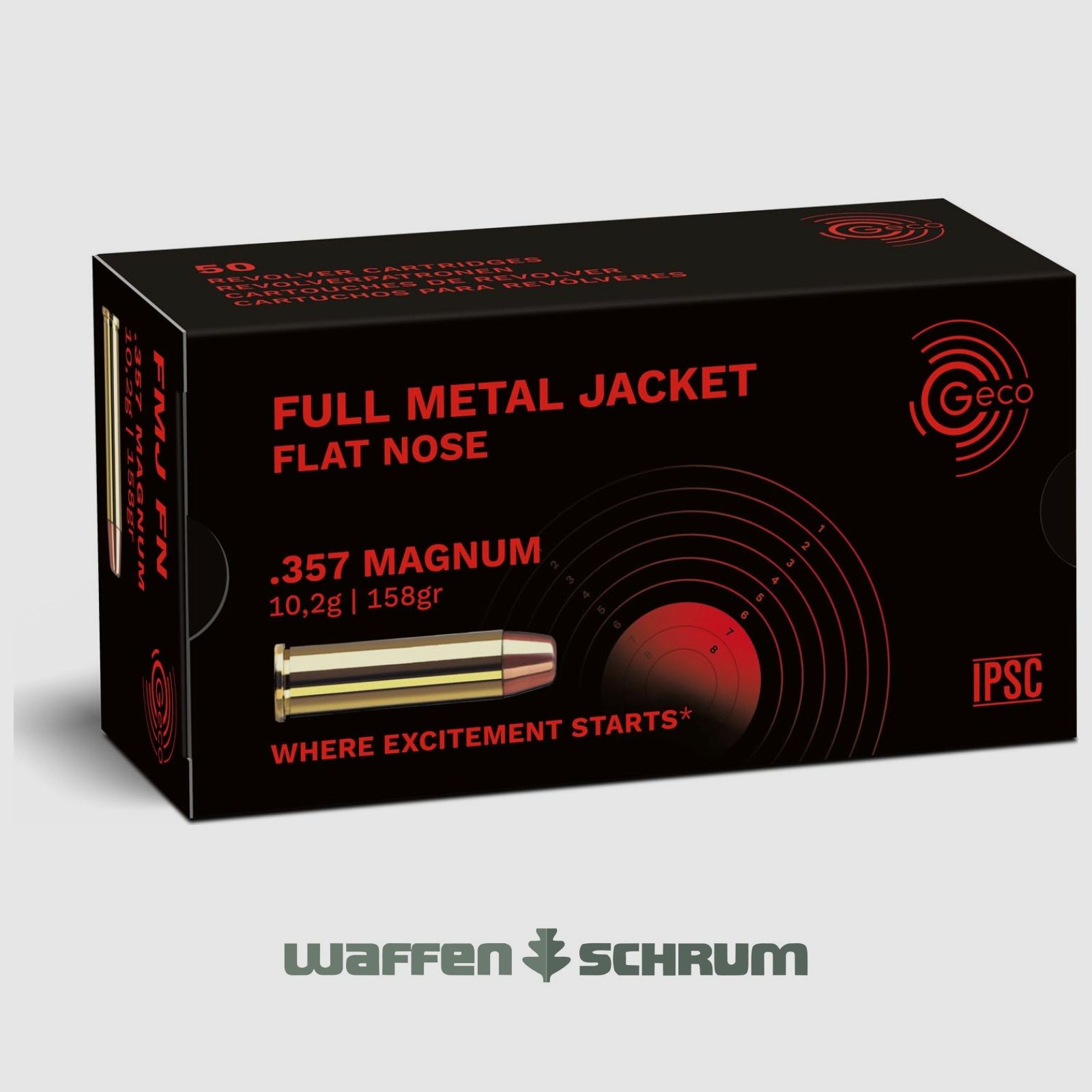 Geco Vollmantel-Fl. 10,2g - 158gr .357Mag