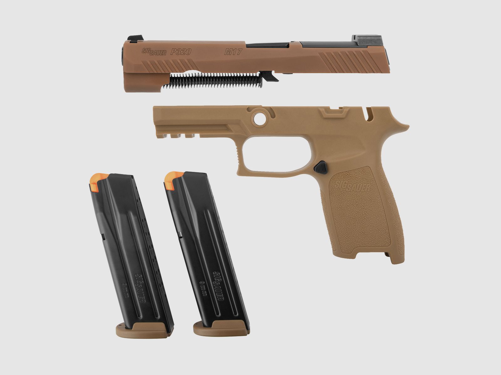 SIG SAUER P320 M17 Coyote Tan interchangeable system 9mm Luger - Firearms