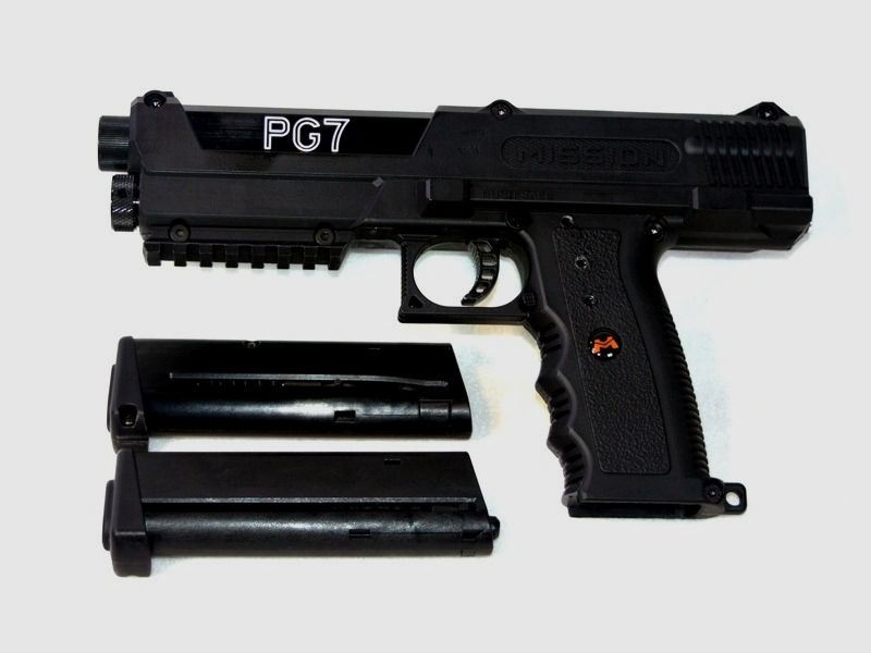 TPR-PG7 MISSION Cal. 68 + 2. Magazin + Munición, idéntico a "TiPX .68 Tippmann Paintball Pistole"