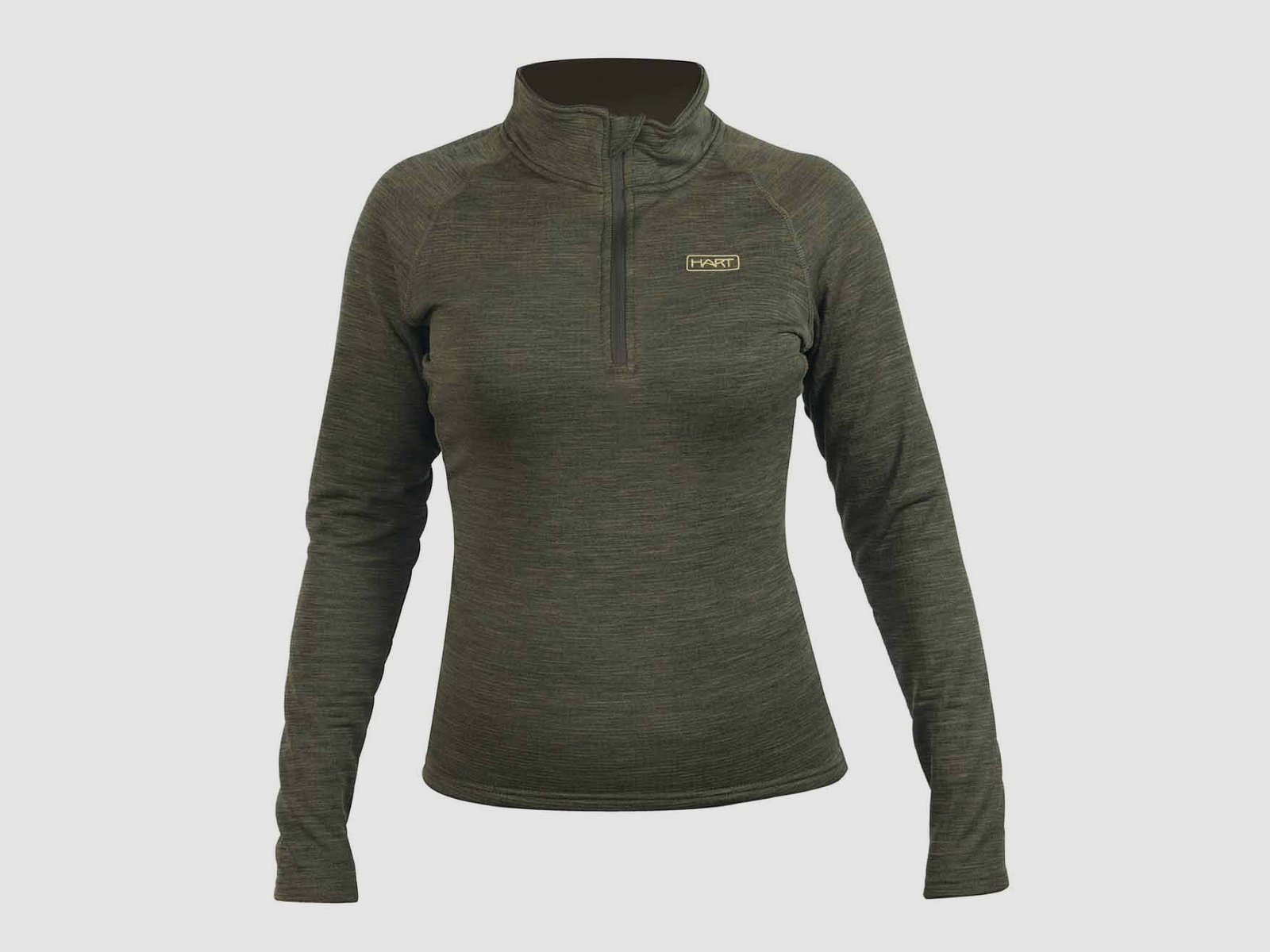 HART Langarmshirt Camiseta Trail mit Zip Grün