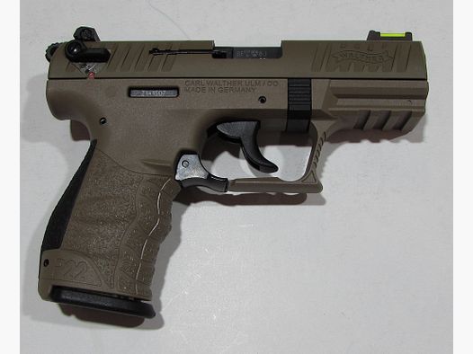 PISTOLET SEMI AUTOMATIQUE Walther P22 cal 22lr FDE super etat