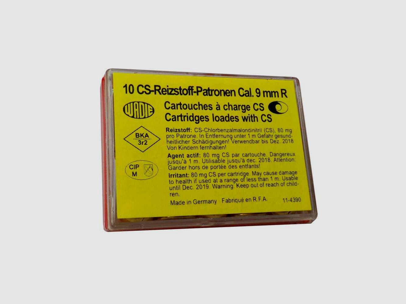 Cartuchos de gas CS 9mm R Wadie