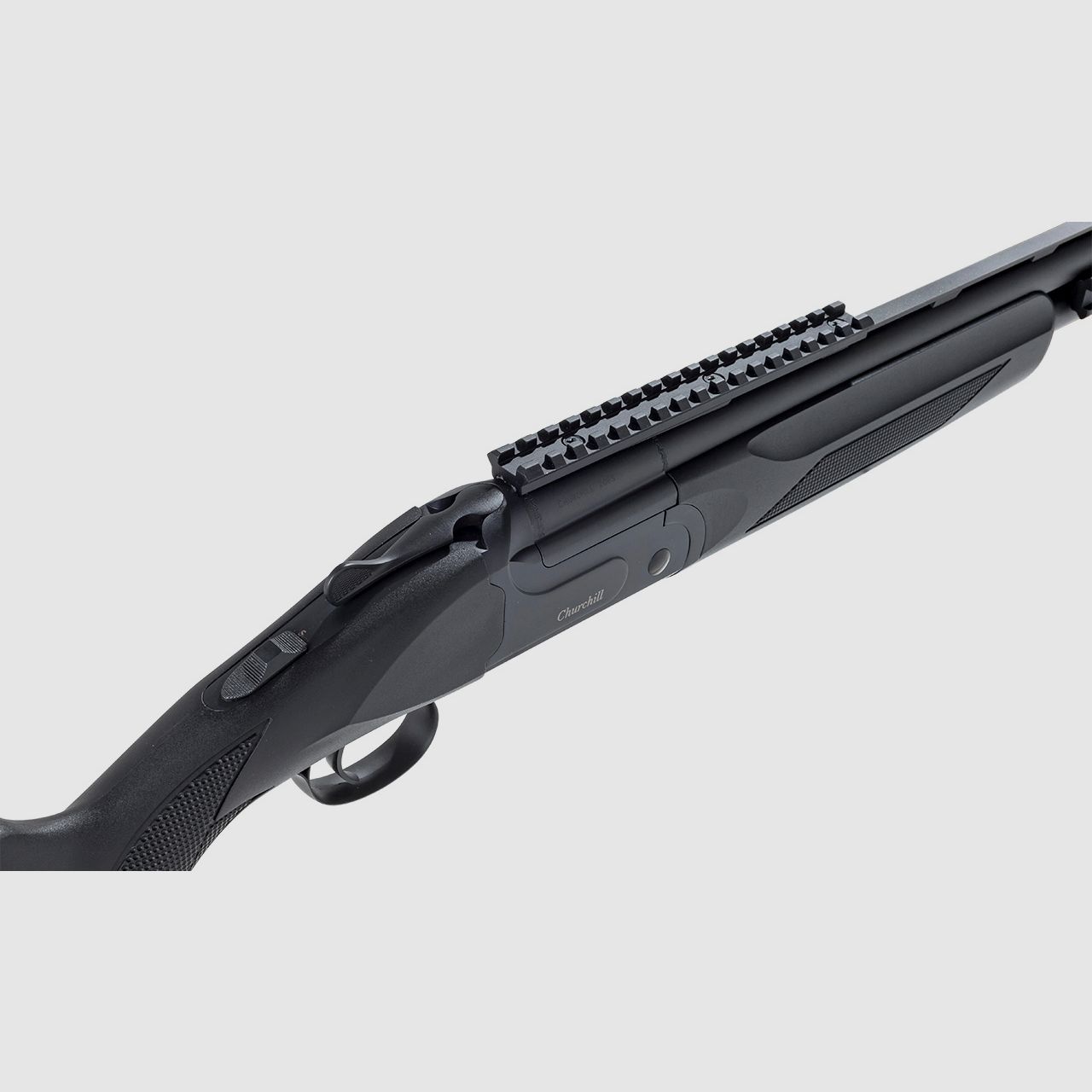 Akkar – Flinte / Churchill 206 Defense / Kal. .12/76 / Kunststoffschaft / Rails / 51cm Lauf / 3,3 kg / 5 Wechselchokes (Remington kompatibel) / OCC, Bild 3 von 3