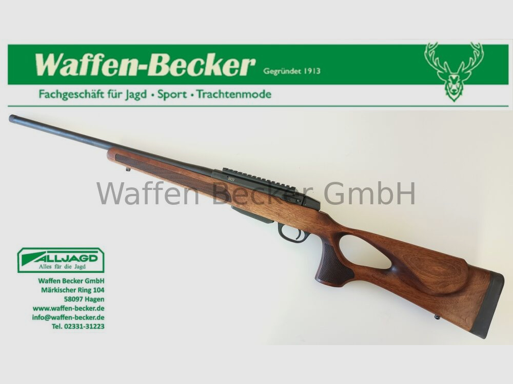 Brenner / Wapens Schumacher Brenner BR20 Kal. .30-06 LL:51cm M15x1 Mondsgewinde, Houten Schaft