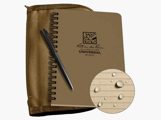 Rite in the Rain Rite in the Rain Notizblock Spiralbindung Set tan