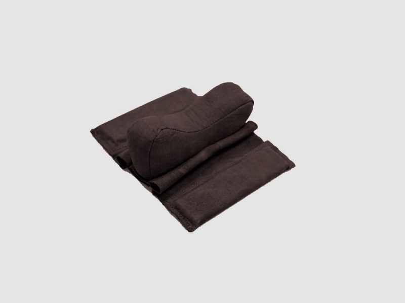 Gewehrauflage Velours Leder braun