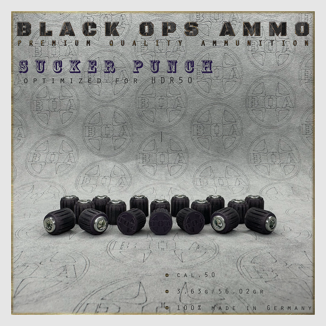18x + 2 Sucker Punch BLACK OPS AMMO HDR 50 TR Kal.50 Munition T4E Umarex HDR50 TR50