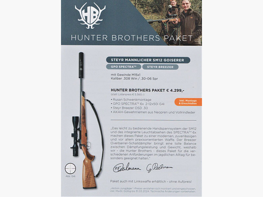 STEYR ARMS / GPO	 Hunter Brothers Jungjägerpaket