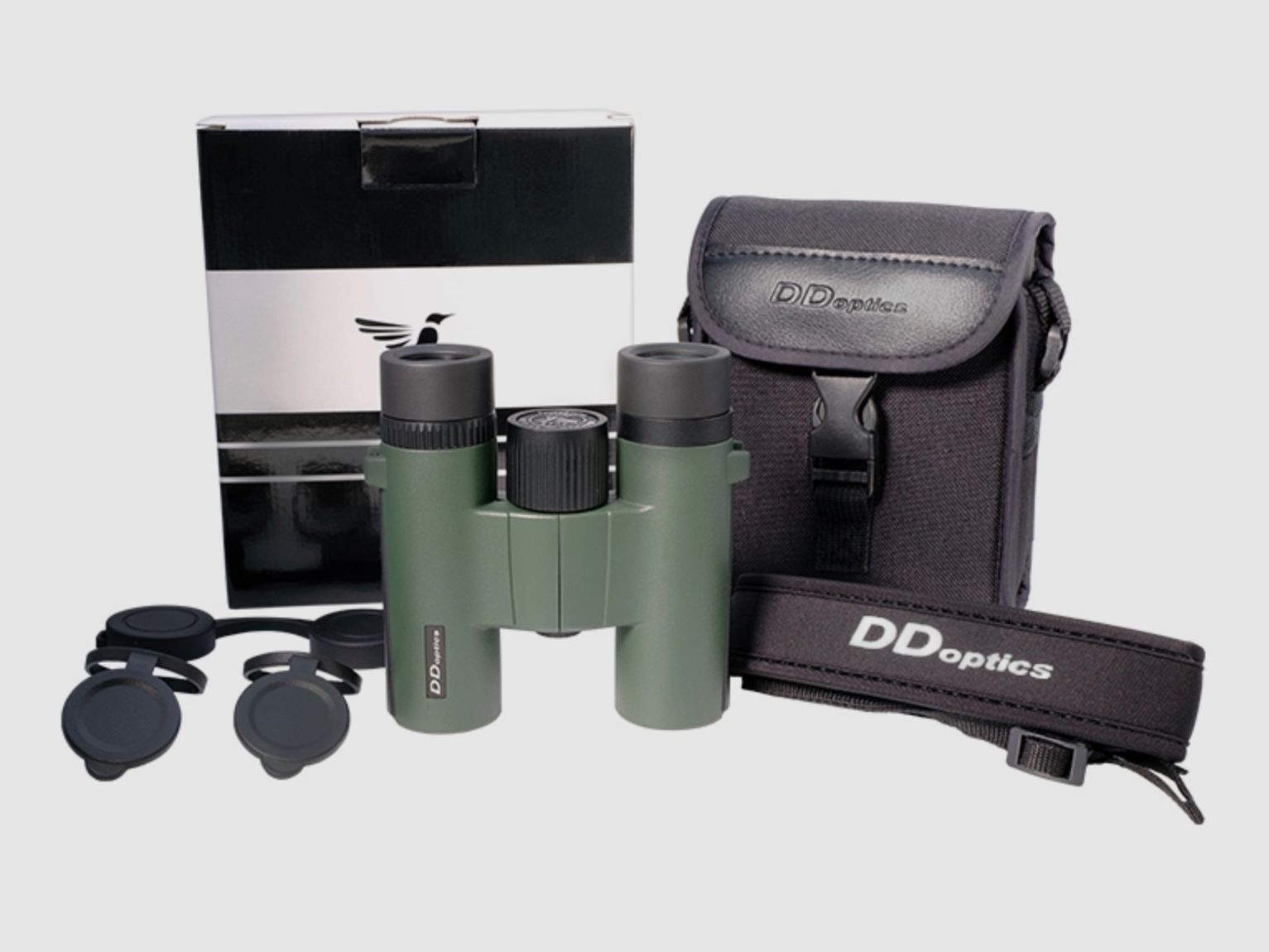 DDoptics 440120035 binocular Kolibri 8x25 Gen3 green with case and carrying strap