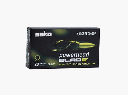 Sako 6,5 Creedmoor Powerhead Blade 7,8g/120gr Cartouches de Fusil Sans Plomb