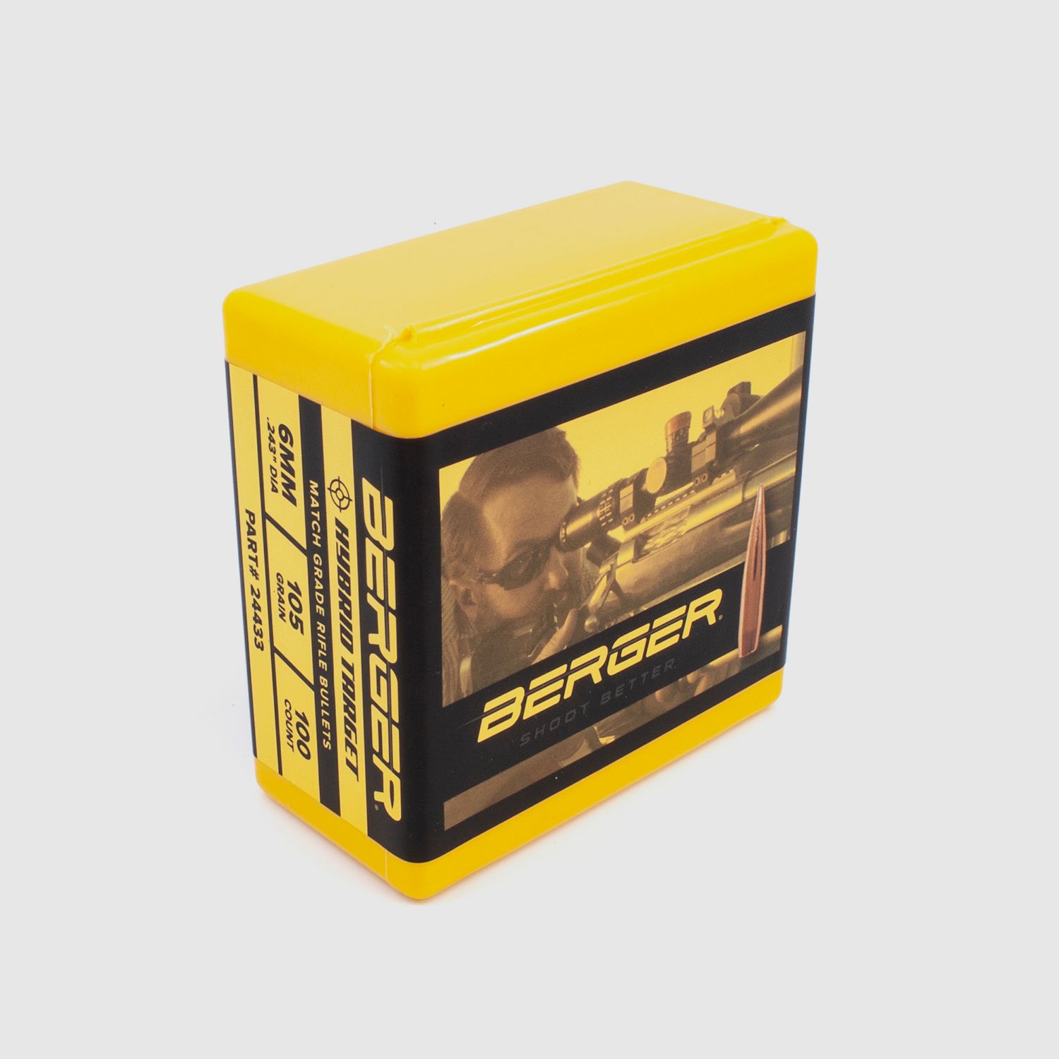 Berger Bullet 6mm/.243 Hybrid Target 105GR 100 Pieces