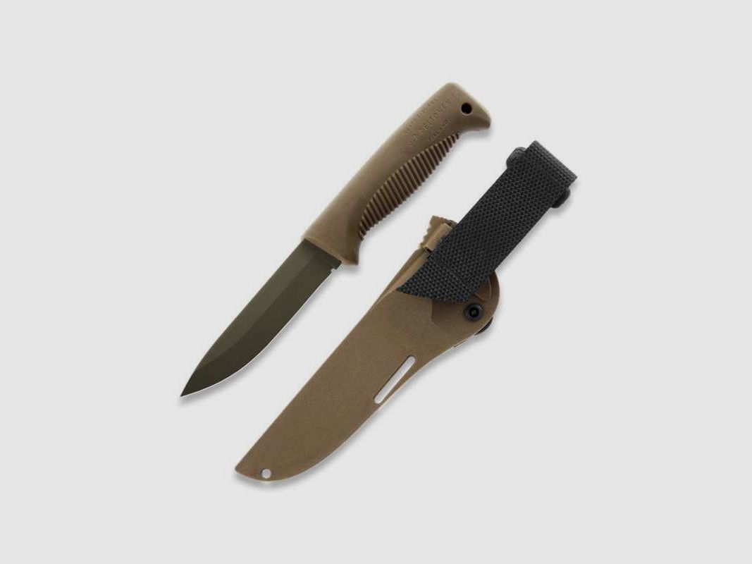 Peltonen Knives M07 Ranger Puukko Sissipuukko FJP126 Cerakote FDE Beschichtung Kunststoffscheide braun FDE