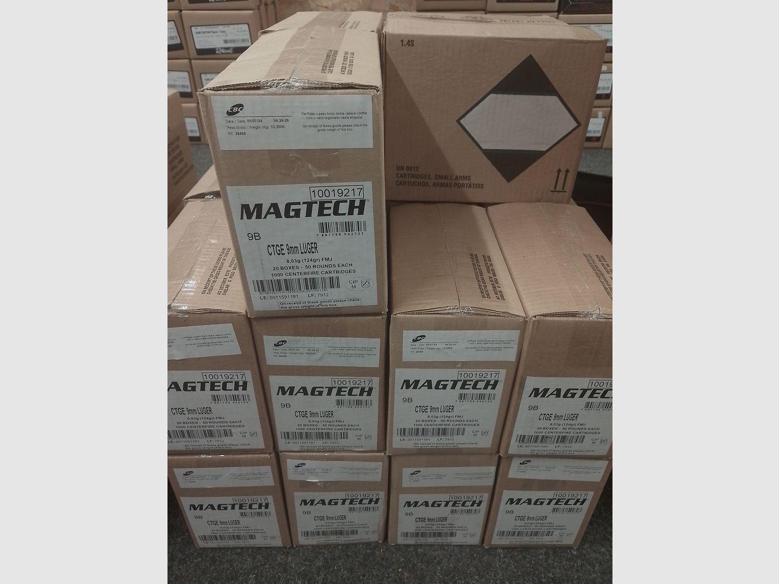 Magtech 9mm Luger, 1000Stk.Packung 