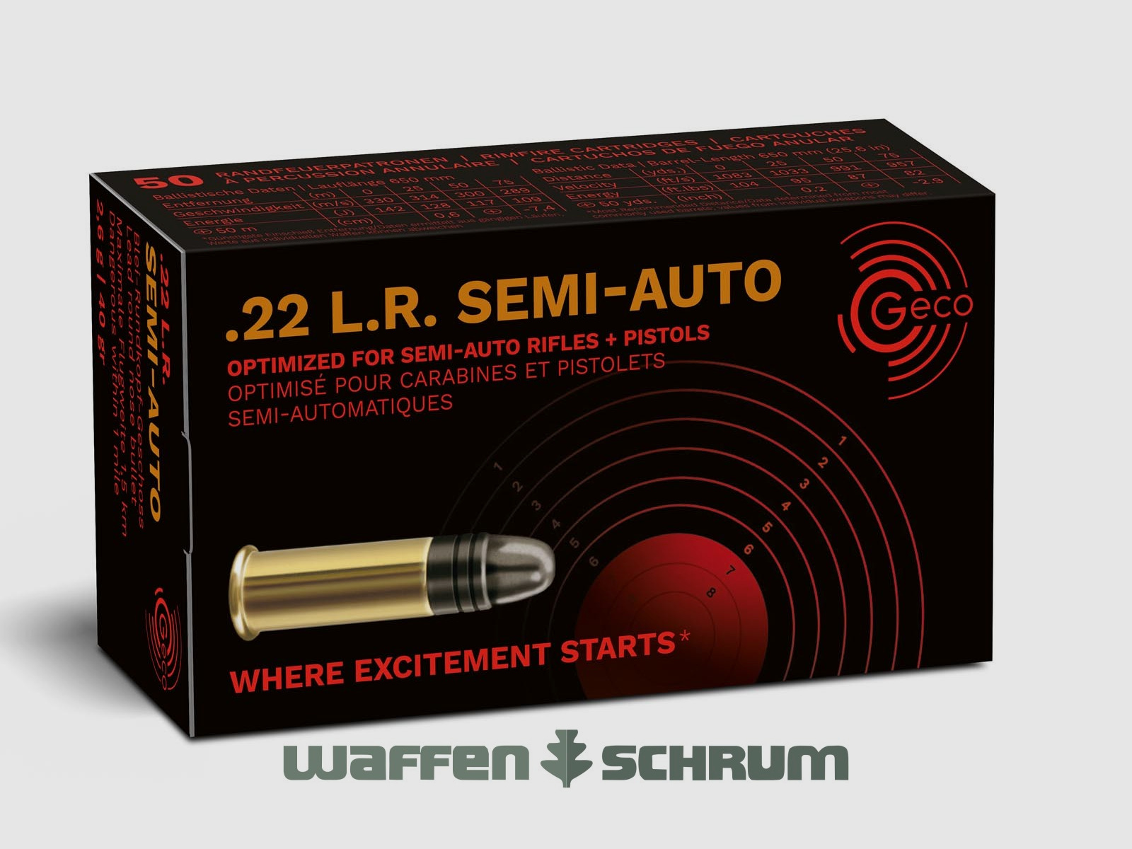Geco .22lr Semi-Auto 2,6g - 40gr