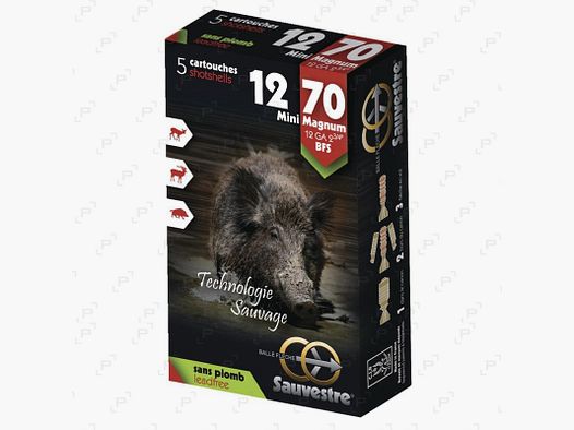 Cartucce da caccia a palla senza piombo SAUVESTRE CAL 12/70 - BFS MINI MAGNUM SENZA PIOMBO