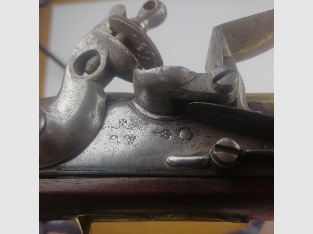 Magnifico tromblon navale britannico – Tower – Preda francese – canna in bronzo intorno al 1750 / 1780 – Incisioni – TBE, immagine 23 di 29