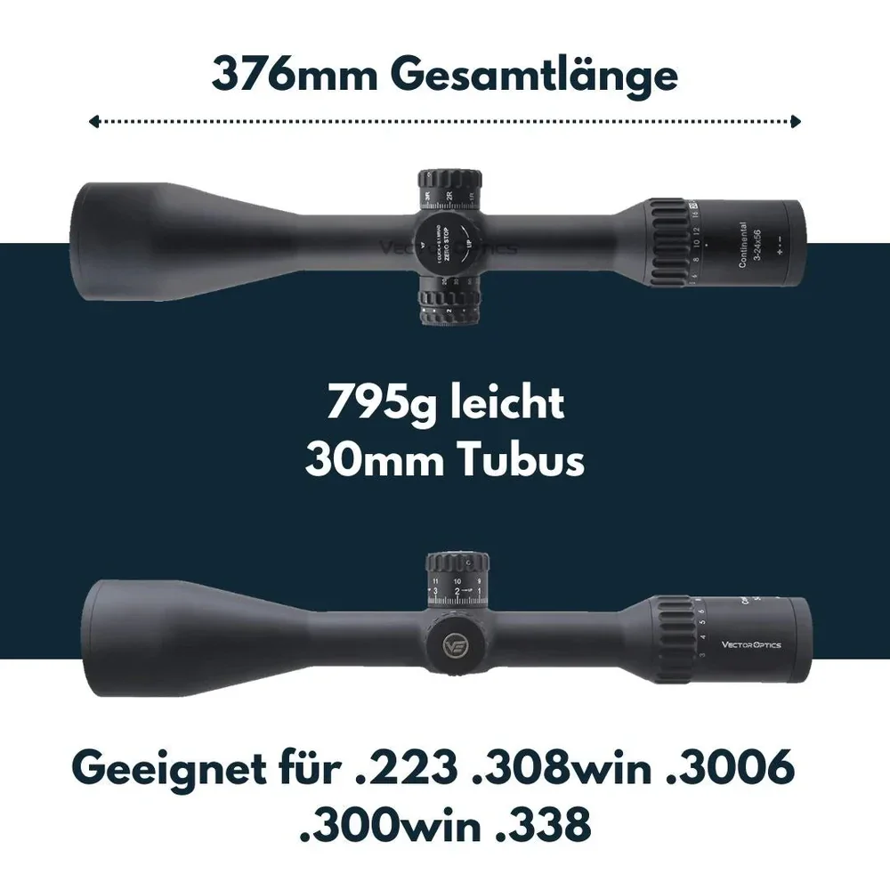 Vector Optics SCOL-T50 Continental x8 3-24x56 ED SFP Tactical