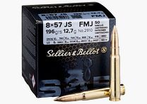 S&B Büchsenpatrone Kal. 8x57 JS Vollmantel 12,7g/196grs.