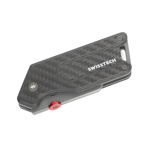 Swisstech Stämmig Foldekniv | Carbon | 5,5cm, billede 3 af 5