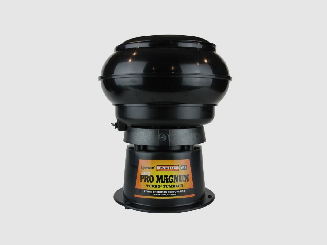Lyman 2500 PRO-MAGNUM Auto-Flo Turbo Tumbler nero / Macchina per lucidare bossoli 220V