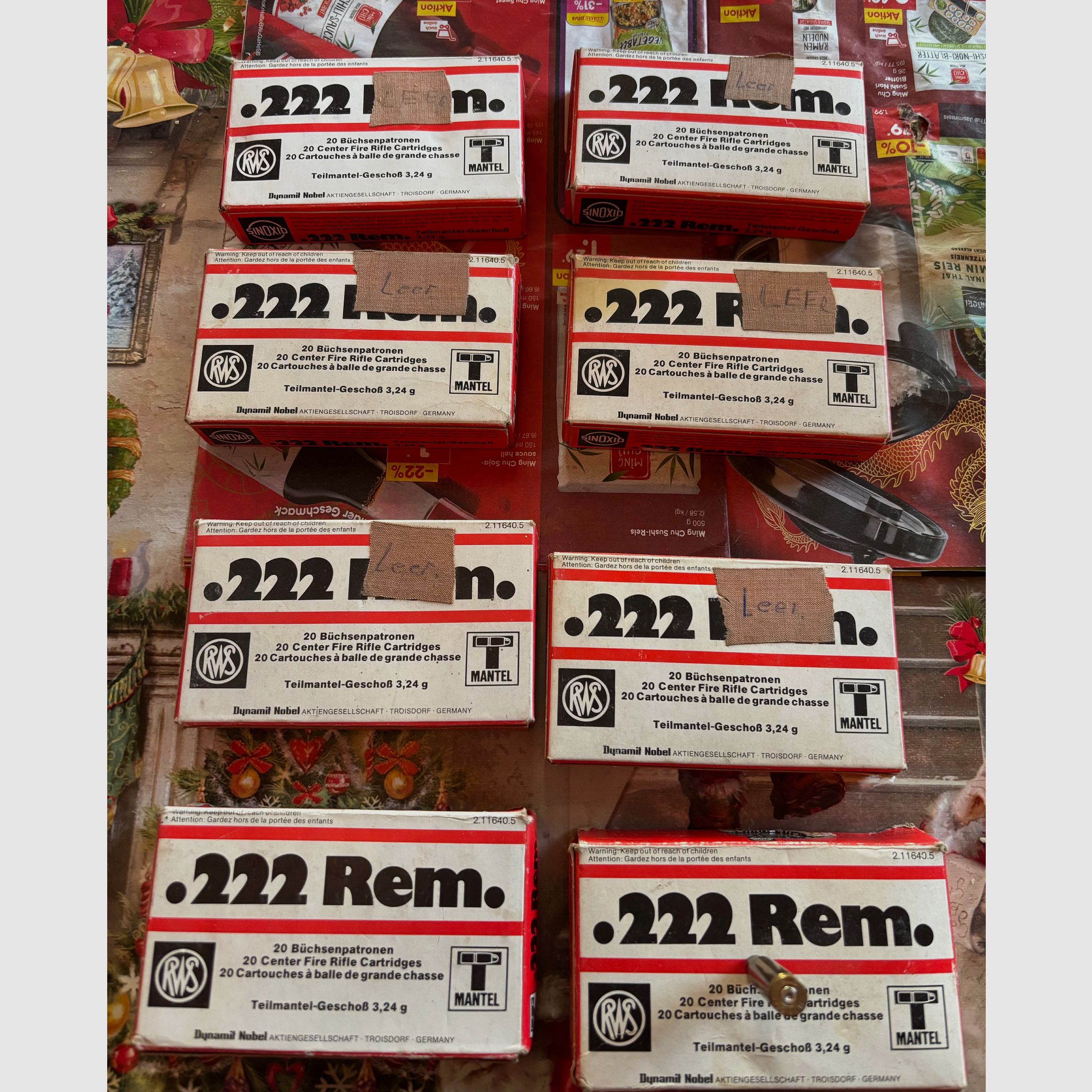 149 Bossoli vuoti espulsi RWS .222