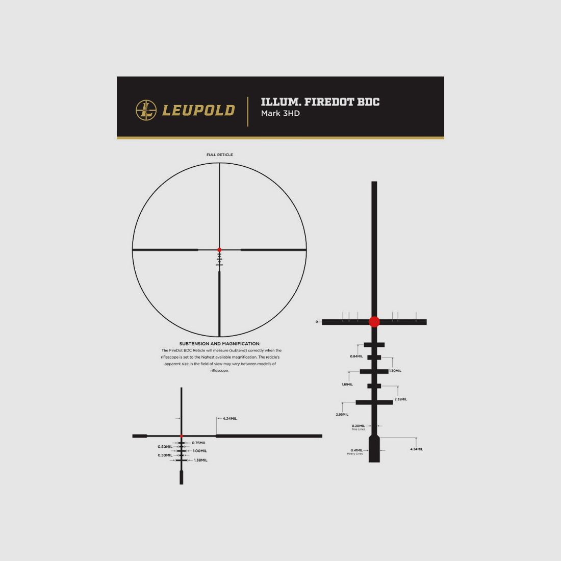 Zielfernrohr LEUPOLD Mark 4HD 1-4.5×24 30 mm SFP Fire Dot BDC, Bild 5 von 5