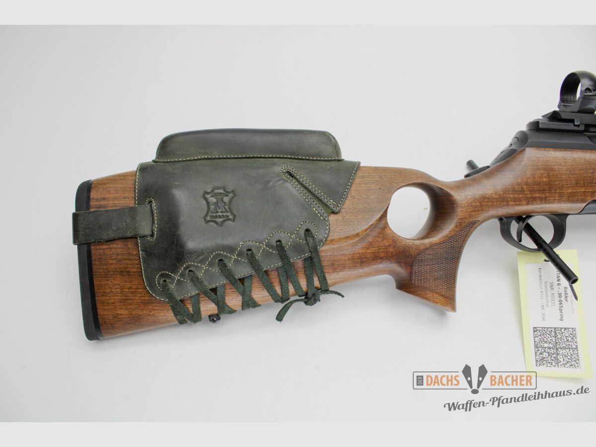 Rep. Büchse Rößler Titan 6 LINKSSYSTEM Kal. .30-06 Sprg. mit Dentler Basis und 30er Ringen