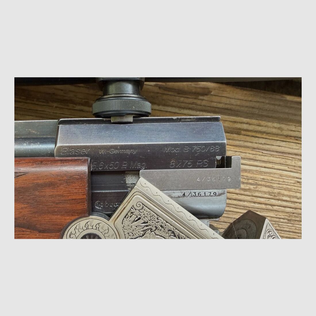 Blaser 750/88 8x75 RS and 5.6x50R with Zeiss Victory HT 3 - 12 x56 8x75RS;5.6x50R Mag