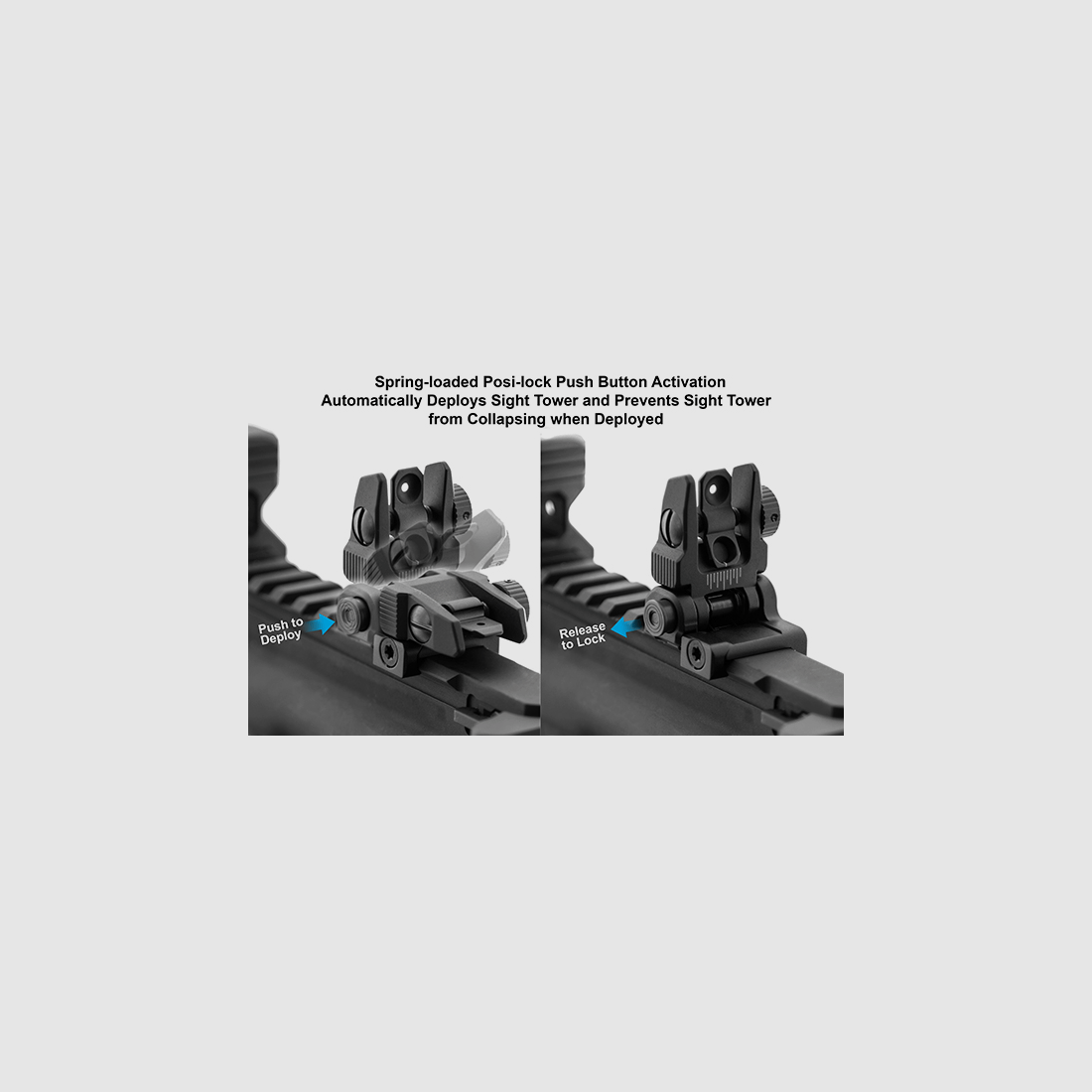 UTG® ACCU-SYNC® Spring-Loaded AR15 Flip Sight, image 3 of 3