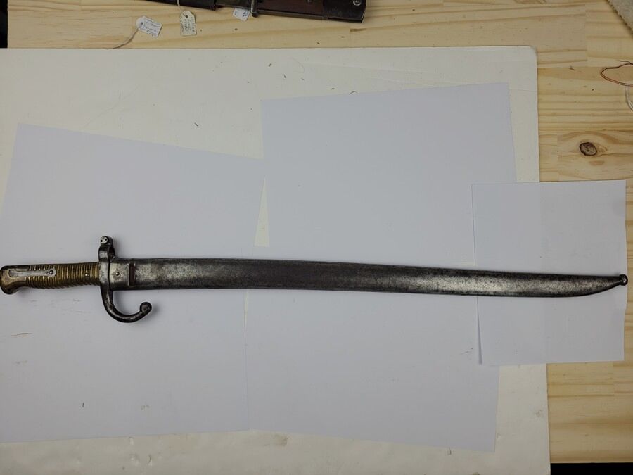 Seltene Bajonett-Säbel Chassepot Mod. 1866 – Stehelin & Cie – mit Nummer – exzellenter Zustand Eines der seltensten, Bild 2 von 14