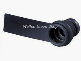 Flexible Gummiblende mit Abdeckscheibe Schwarz