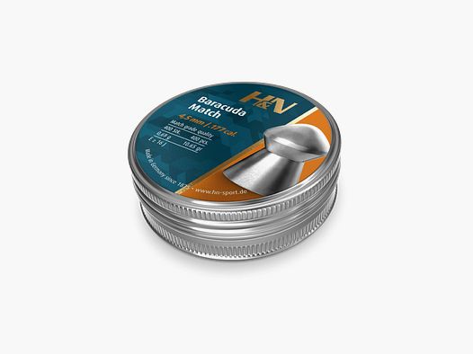 H&N DIABOLO 4,51 MM 0,69 G BARACUDA MATCH 400 STK
