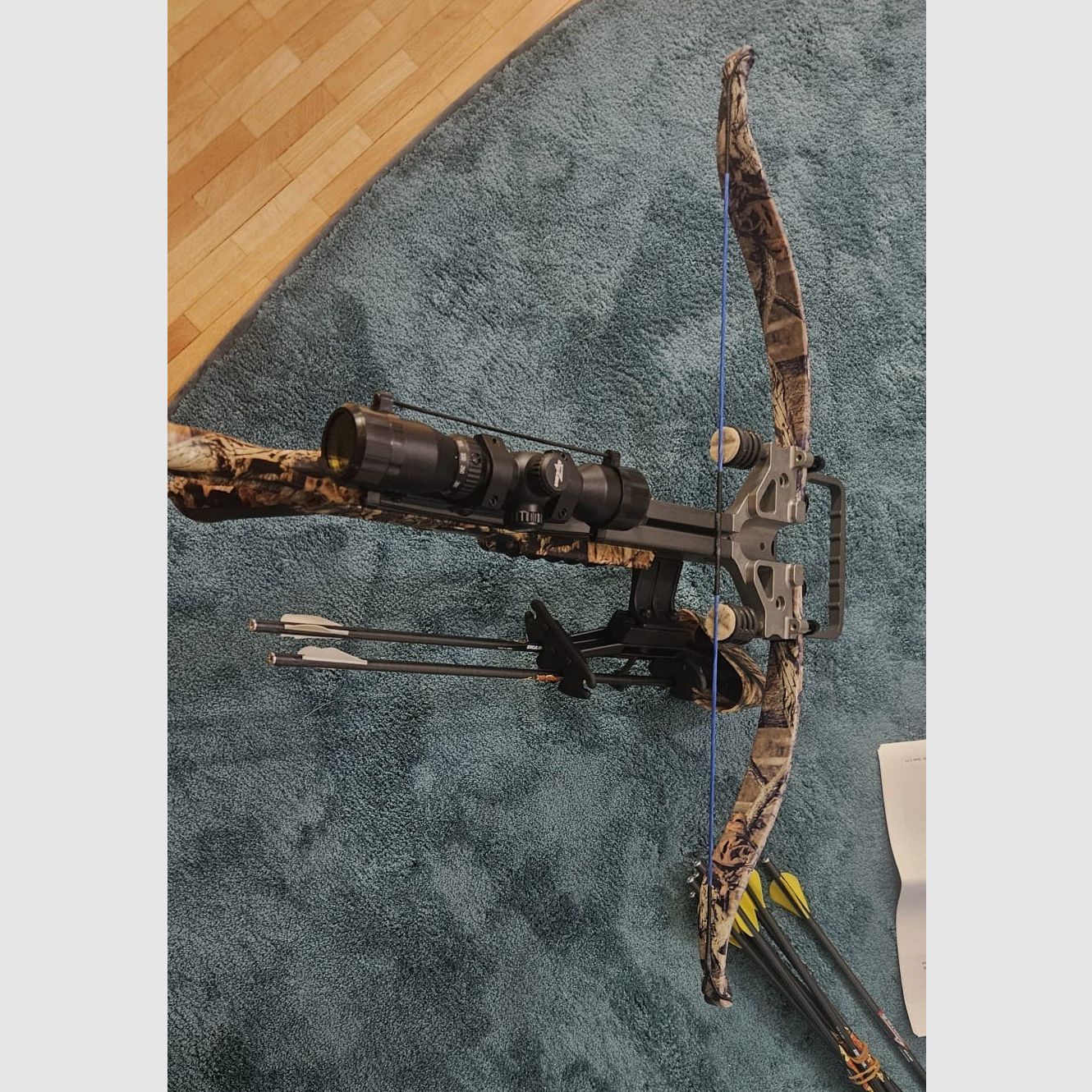 Excalibur Matrix 330 Armbrust + viel Zubehör (Ersatzwurfarme, Tasche, ZF) – sehr guter Zustand