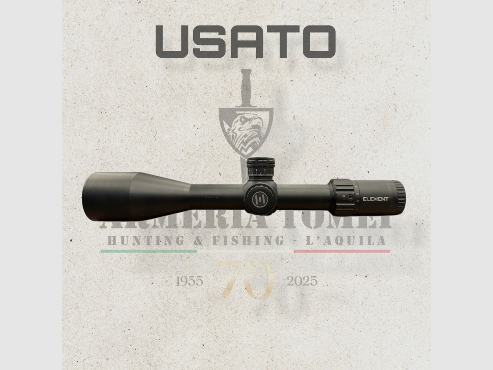 GEBRUIKT – OPTIEK – ELEMENT OPTICS – TITAN 5-25×56 FFP APR-2D MRAD, afbeelding 1 van 5
