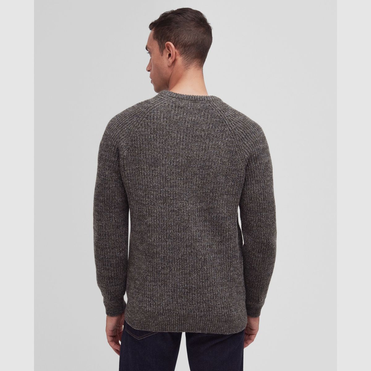 BARBOUR Pulower Horseford Okrągły Dekolt Oliwkowy